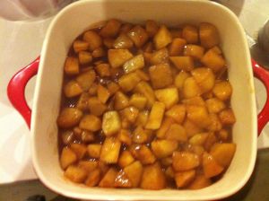 Stewed cinnamon apples